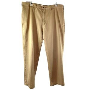 Lands End Khaki Pants Mens Size 35 Short Tailored Fit Straight Leg Flat Front #2